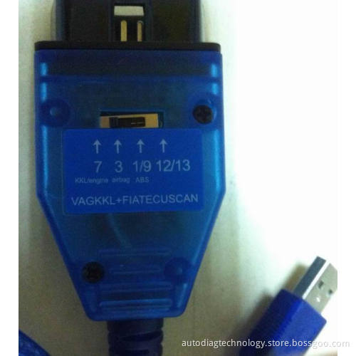 Newest and Best Quality with Best Factory Priced VAG Kkl USB with Fiatecuscan OBDII Diagnostic Cable